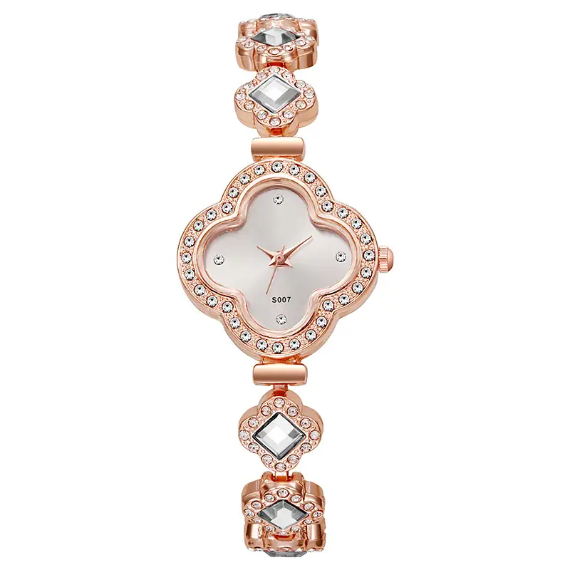Women's Four-Leaf Clover Quartz Watch Rose Gold - Image 4