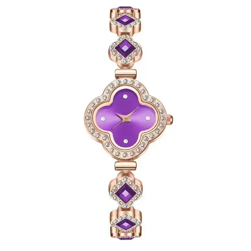 Women's Four-Leaf Clover Quartz Watch Rose Gold - Image 5