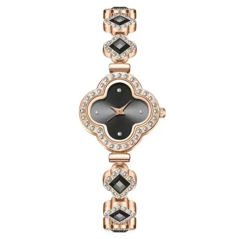 Women's Four-Leaf Clover Quartz Watch Rose Gold - Image 6