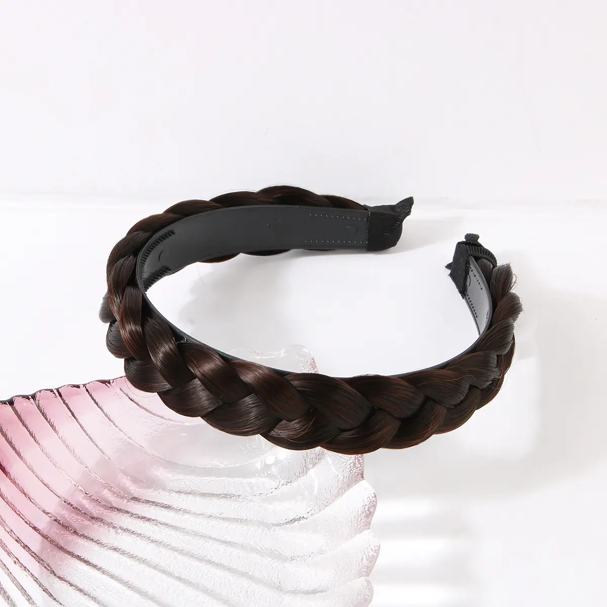 Women's Fishbone Hair Band with Toothed Design - Image 2