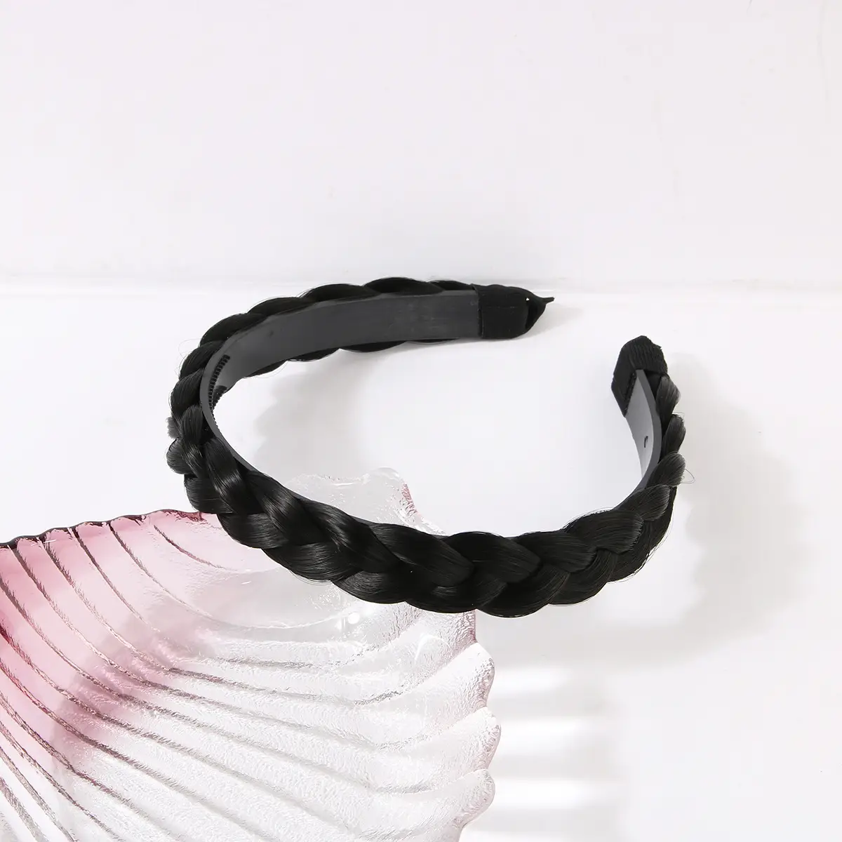 Women's Fishbone Hair Band with Toothed Design - Image 4