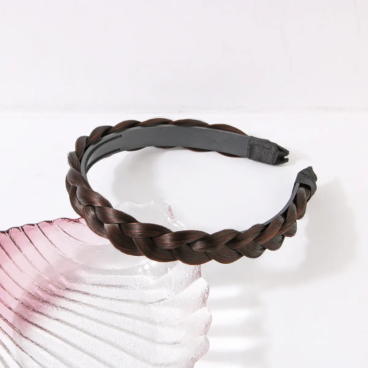 Women's Fishbone Hair Band with Toothed Design - Image 5