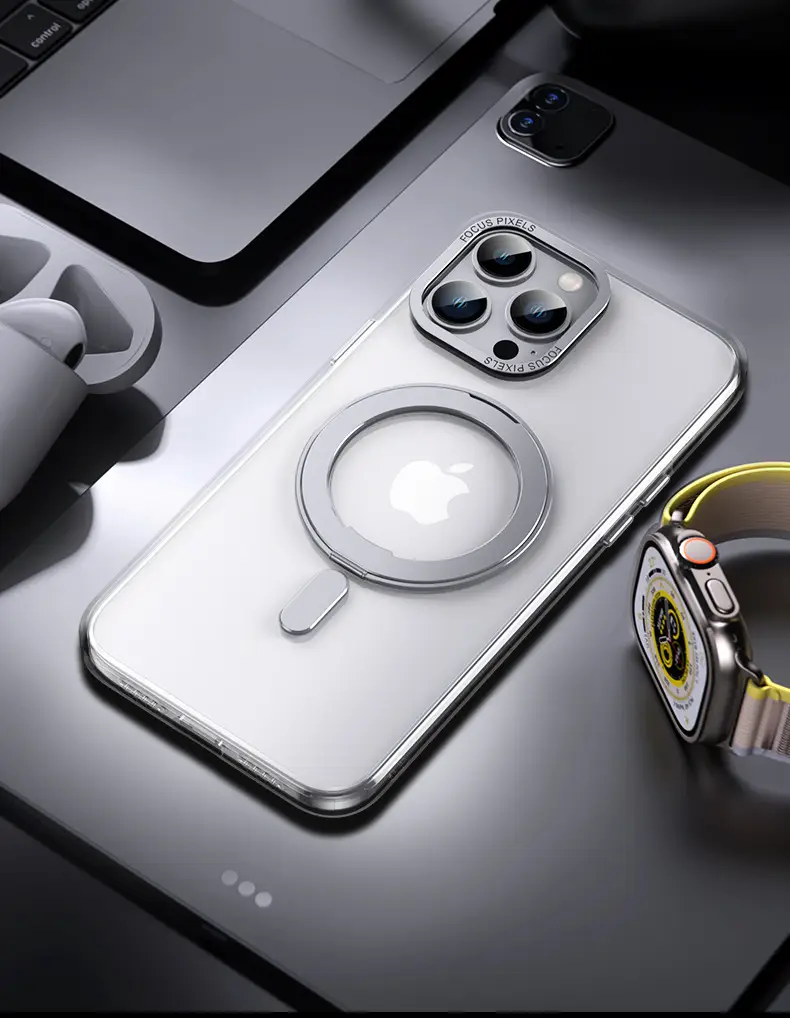 Magnetic Phone Case for iPhone 17 with Rotating Fulcrum & Metal Lens — feature 34