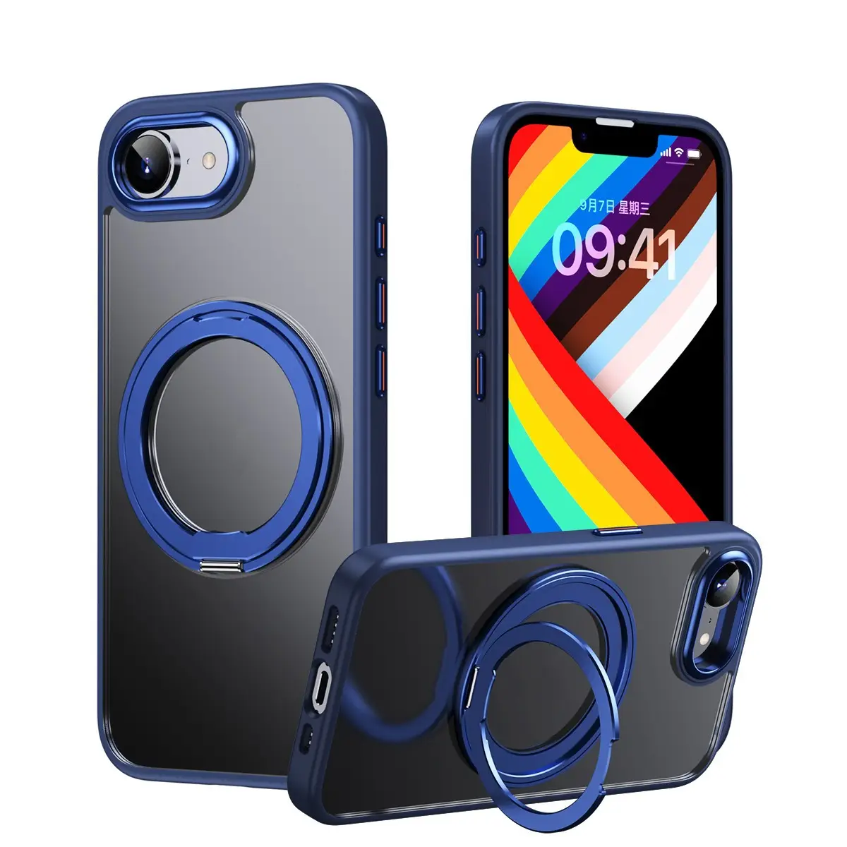 Magnetic Phone Case for iPhone 17 with Rotating Fulcrum & Metal Lens - Image 2