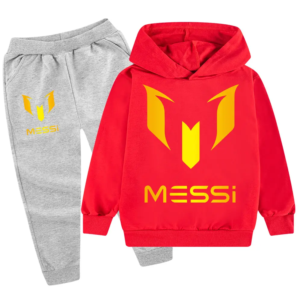 Messi Logo Hoodie & Pants Set Blue Black Medium to XL — feature 18
