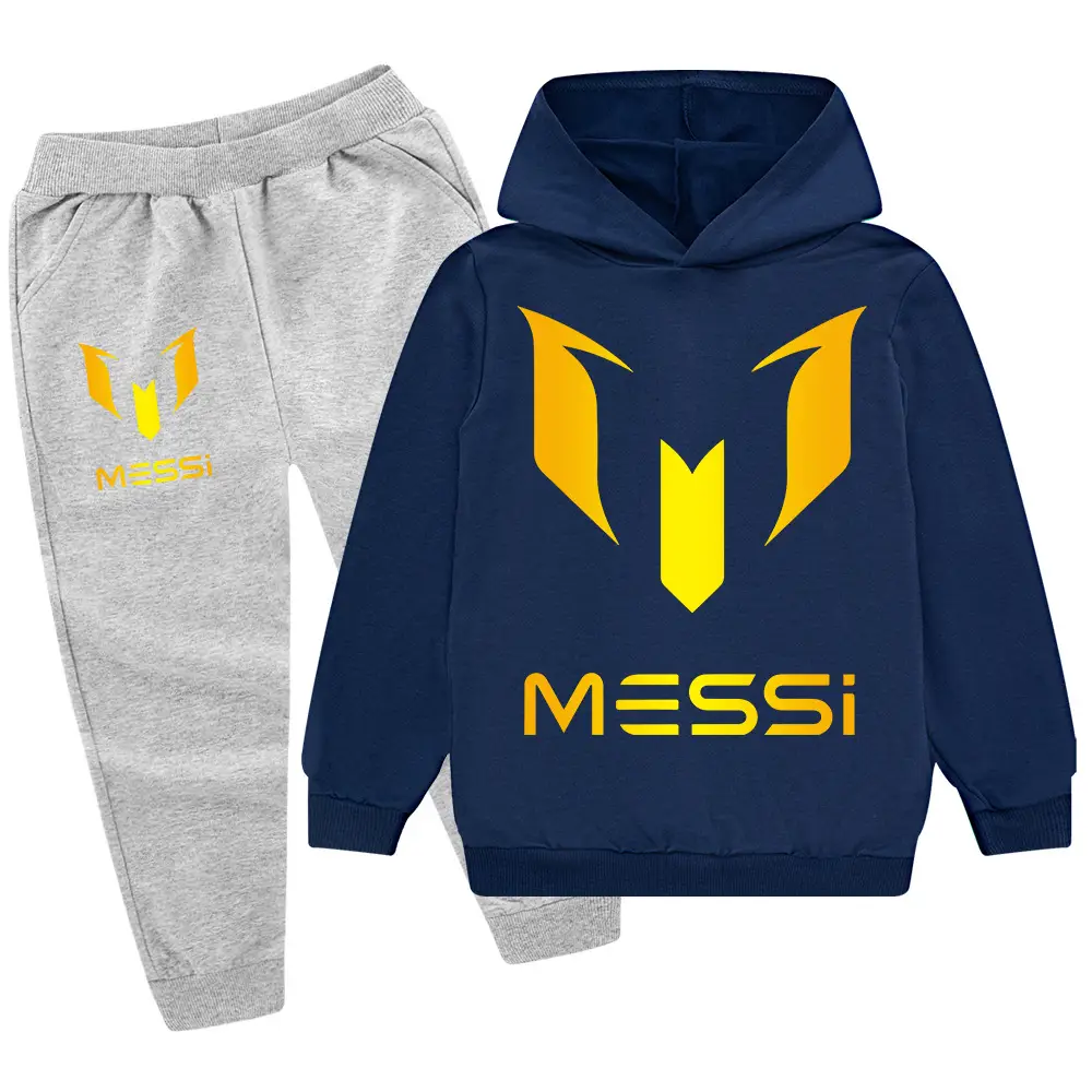 Messi Logo Hoodie & Pants Set Blue Black Medium to XL — feature 19