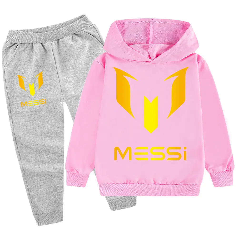 Messi Logo Hoodie & Pants Set Blue Black Medium to XL — feature 20