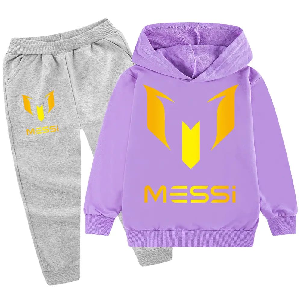 Messi Logo Hoodie & Pants Set Blue Black Medium to XL — feature 21