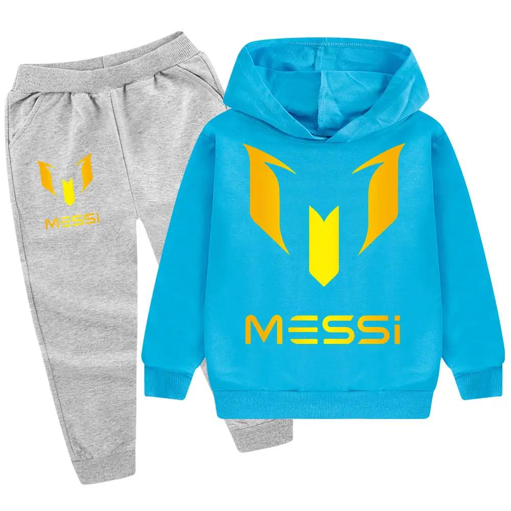 Messi Logo Hoodie & Pants Set Blue Black Medium to XL — feature 23