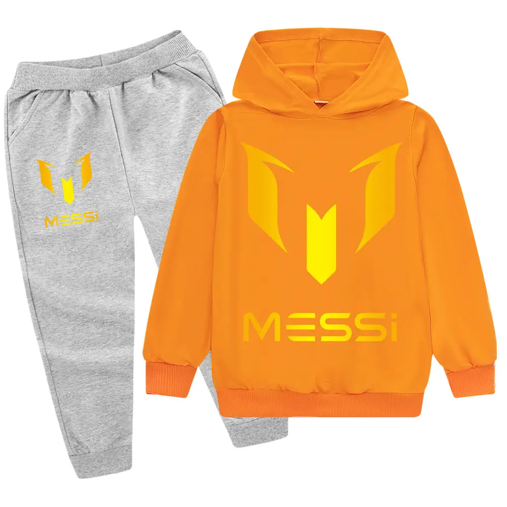 Messi Logo Hoodie & Pants Set Blue Black Medium to XL — feature 24