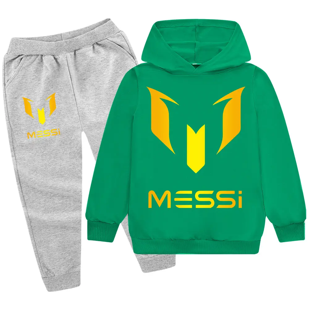Messi Logo Hoodie & Pants Set Blue Black Medium to XL — feature 25