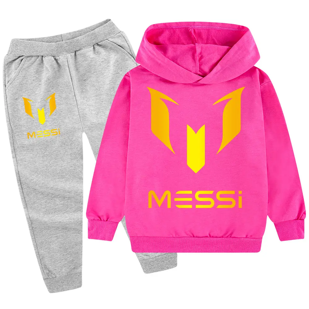 Messi Logo Hoodie & Pants Set Blue Black Medium to XL — feature 26
