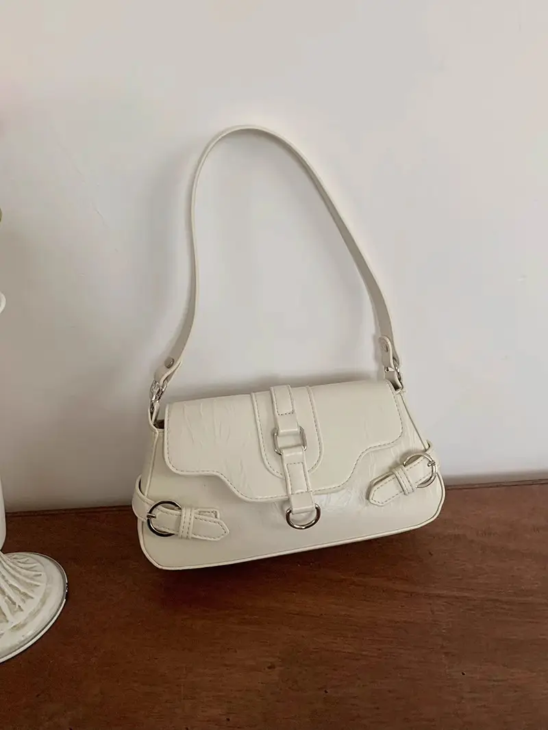 Women's Black Biker Style Shoulder Crossbody Bag
