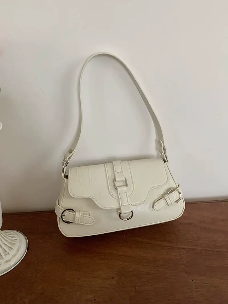 Women's Black Biker Style Shoulder Crossbody Bag — feature 15