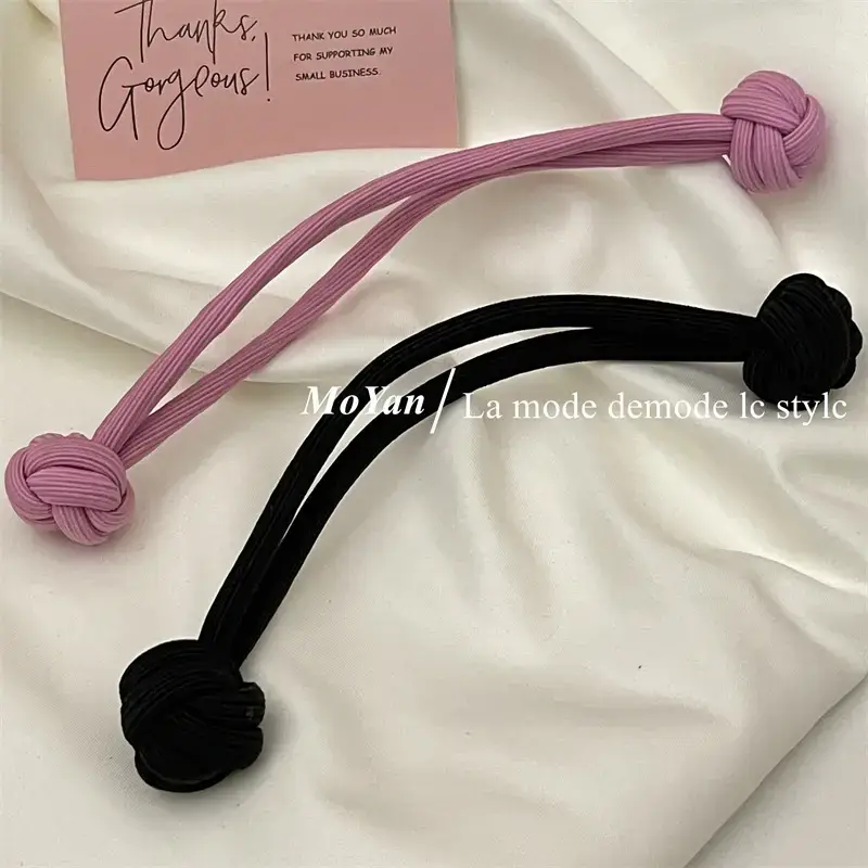 Black Chinese Knot Hair Rope for Girls — feature 14