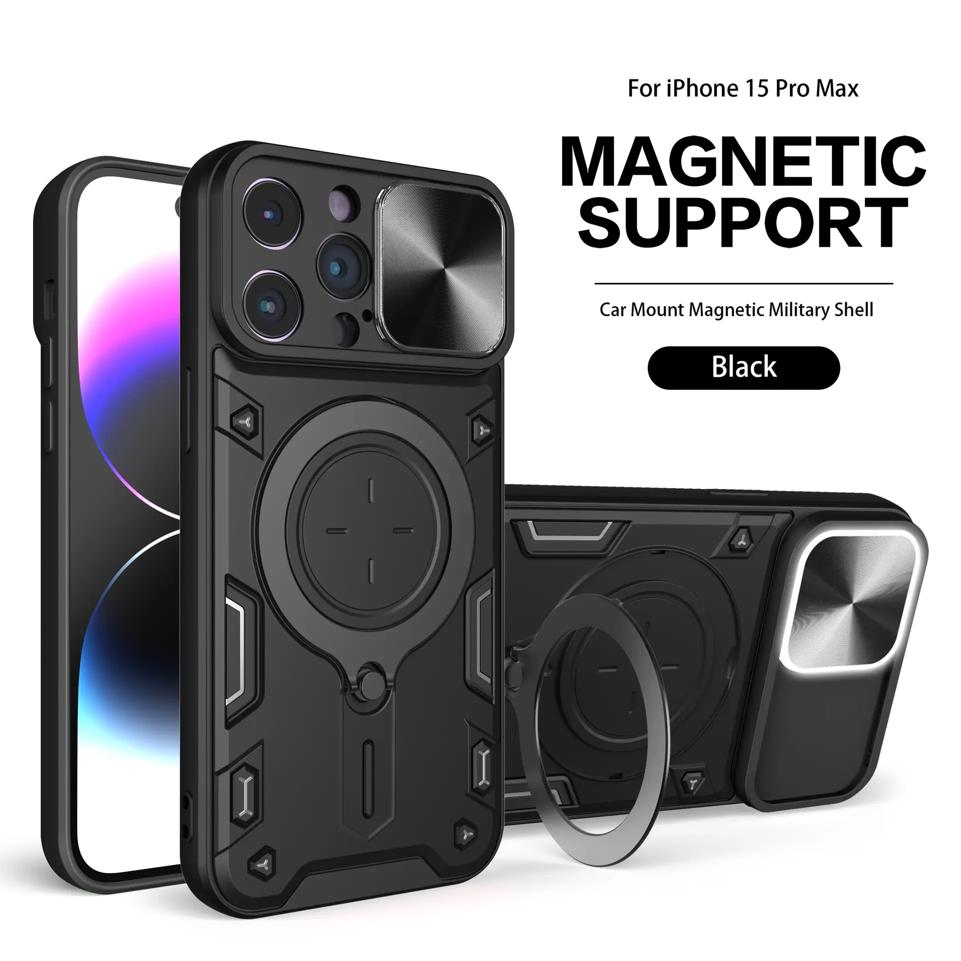 Magnetic Phone Case for iPhone 15 Pro Max Pink - Image 7