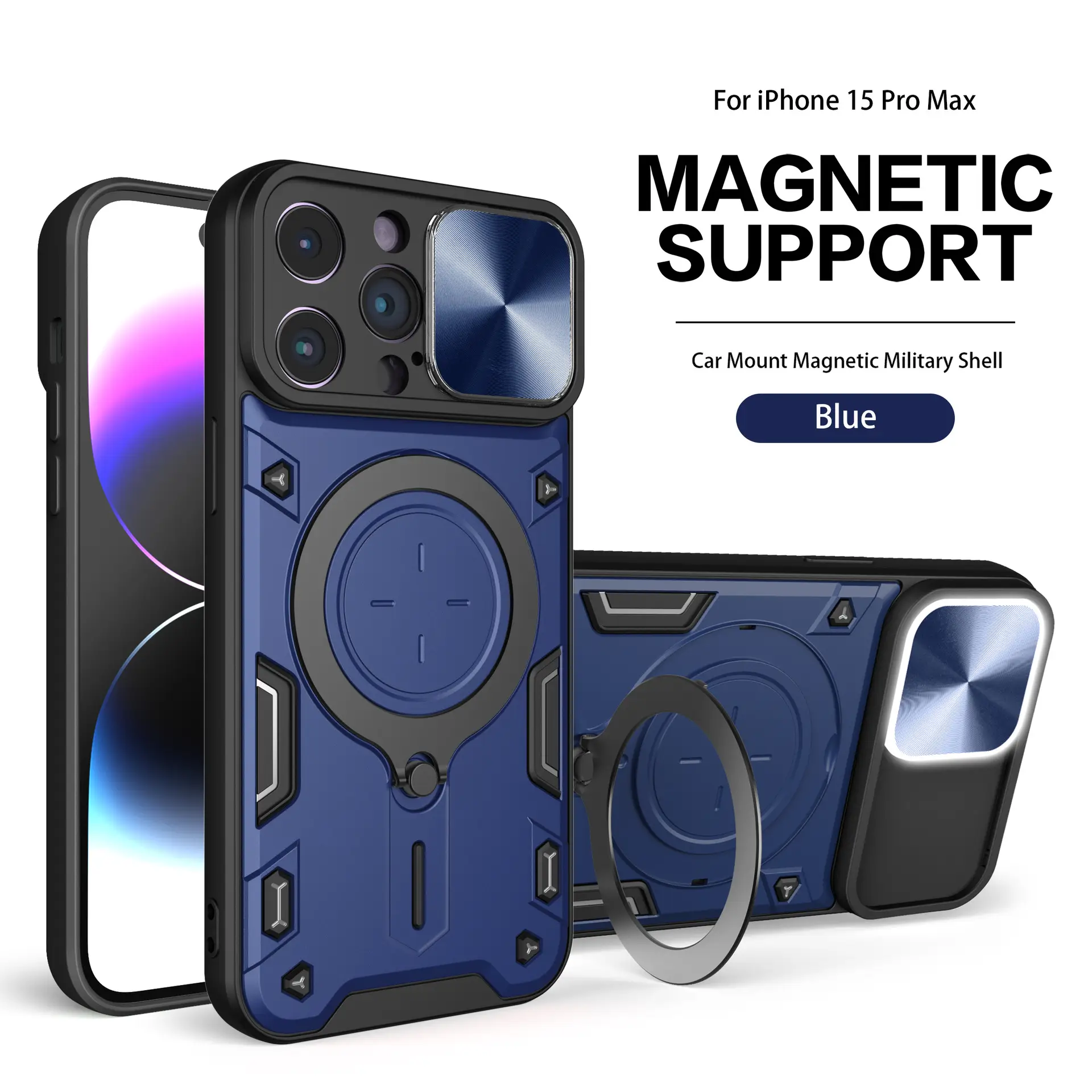 Magnetic Phone Case for iPhone 15 Pro Max Pink - Image 10