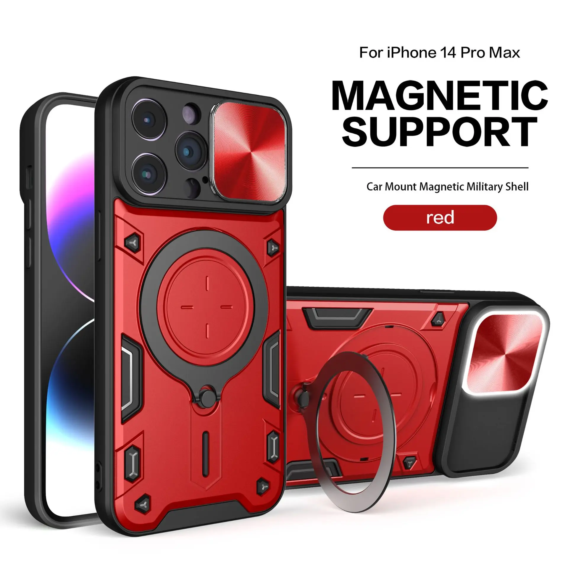 Magnetic Phone Case for iPhone 15 Pro Max Pink - Image 2