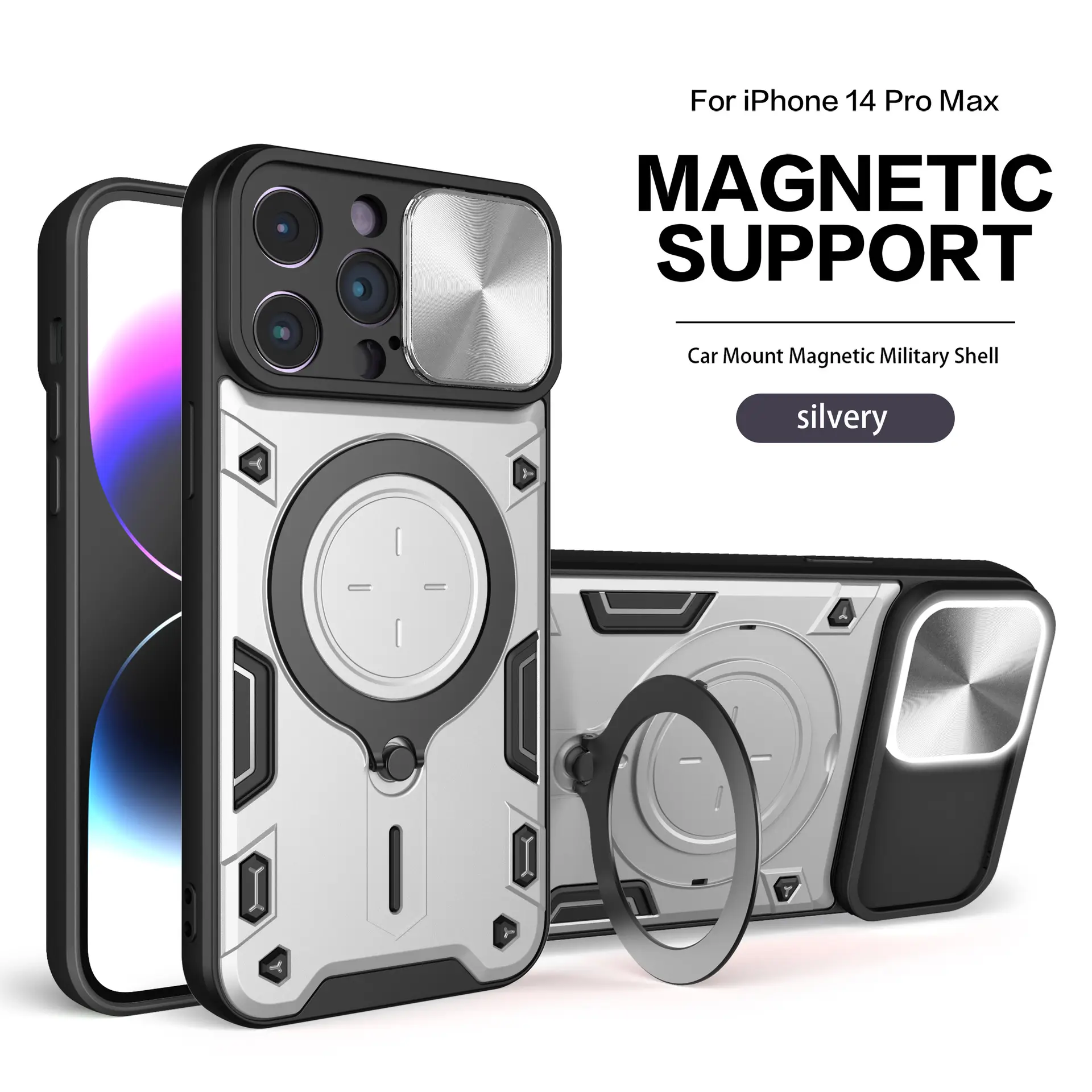 Magnetic Phone Case for iPhone 15 Pro Max Pink - Image 4
