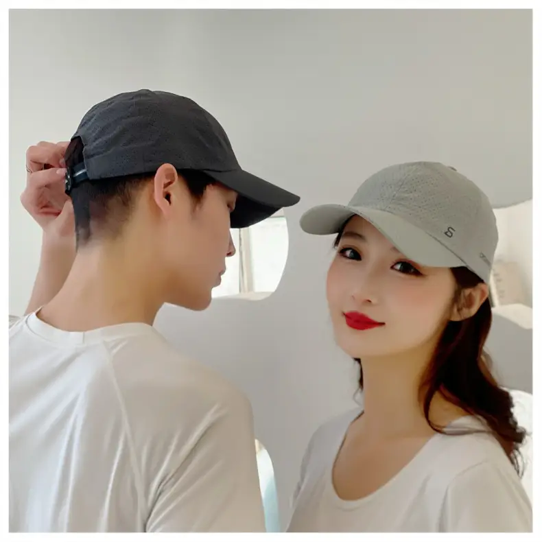 Men Grey Duck Tongue Running Cap — feature 10