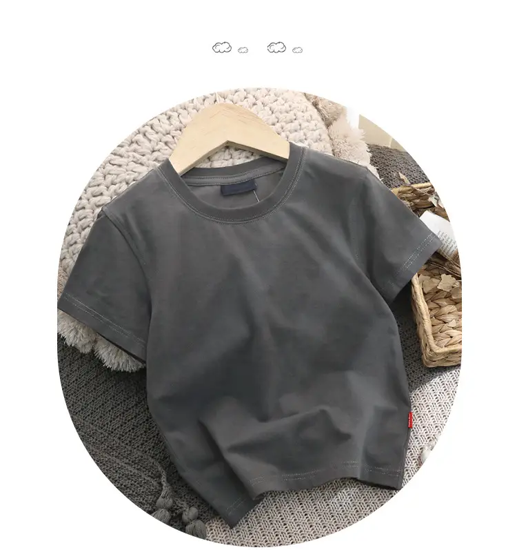 Boys White Loose T-Shirt Short Sleeve Casual Wear - Image 2
