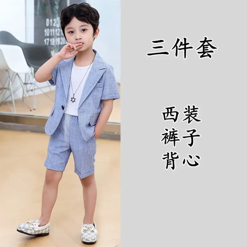 Kids Black 2-Piece Suit Set for Boys - Image 3