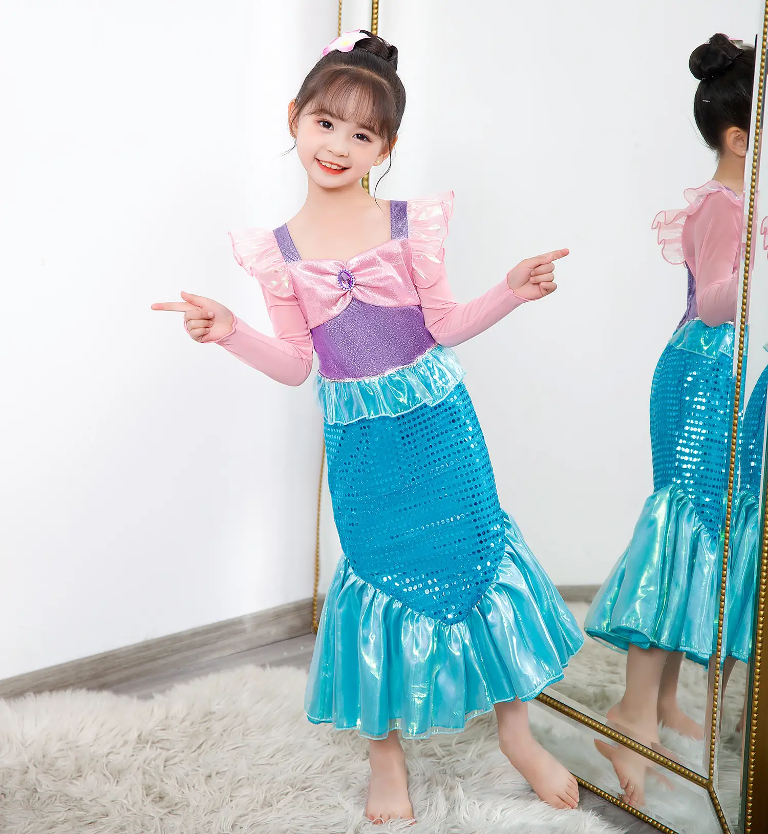New Summer Girls Dress Baby Mermaid Princess Dress Fairy Dress — feature 2