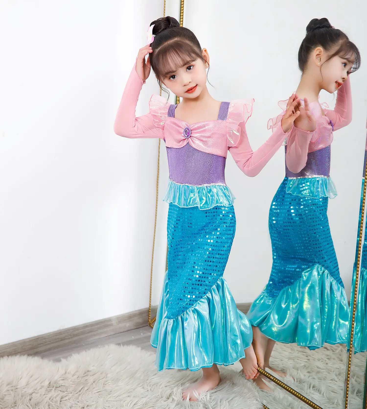 New Summer Girls Dress Baby Mermaid Princess Dress Fairy Dress — feature 3