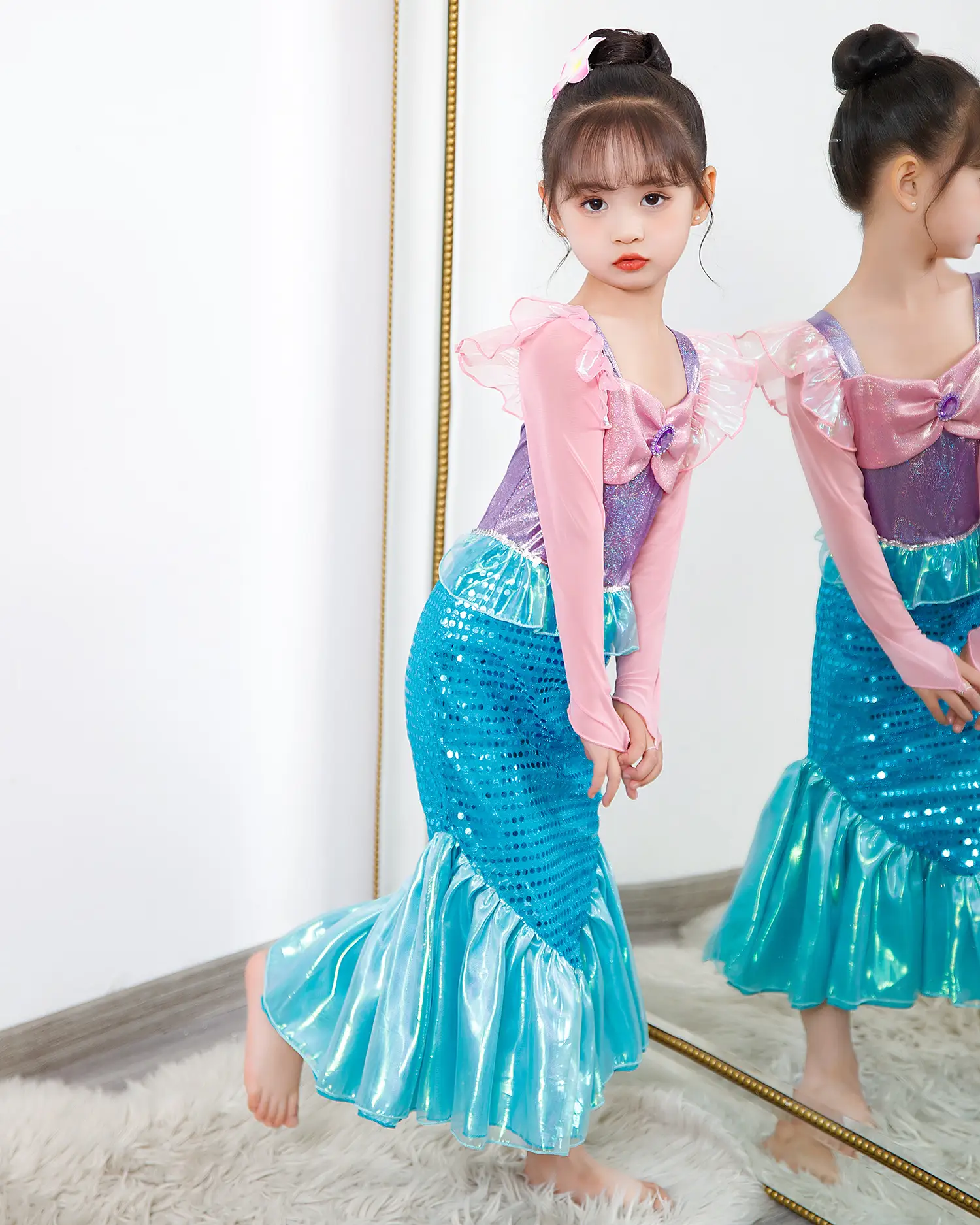 New Summer Girls Dress Baby Mermaid Princess Dress Fairy Dress — feature 5