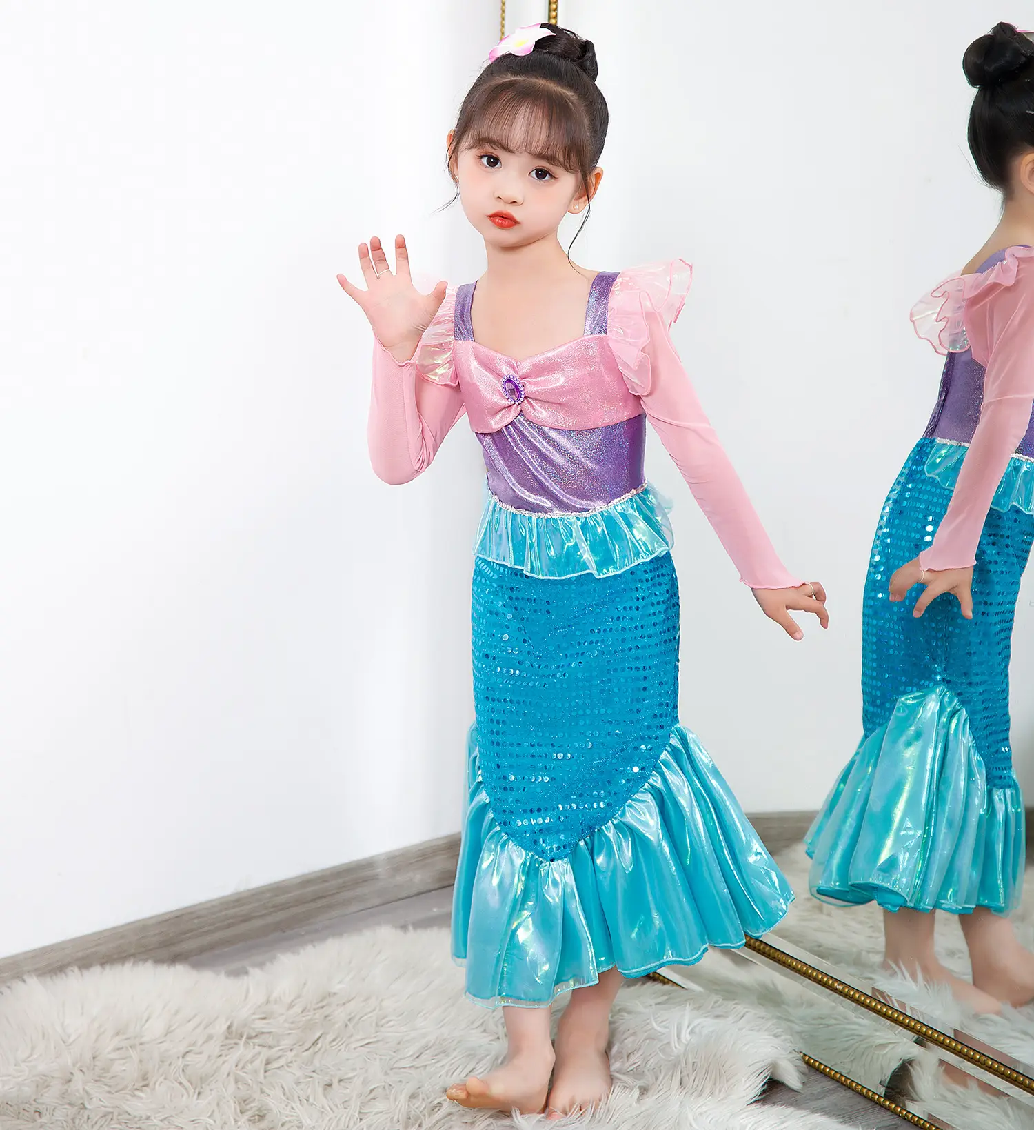 New Summer Girls Dress Baby Mermaid Princess Dress Fairy Dress — feature 6