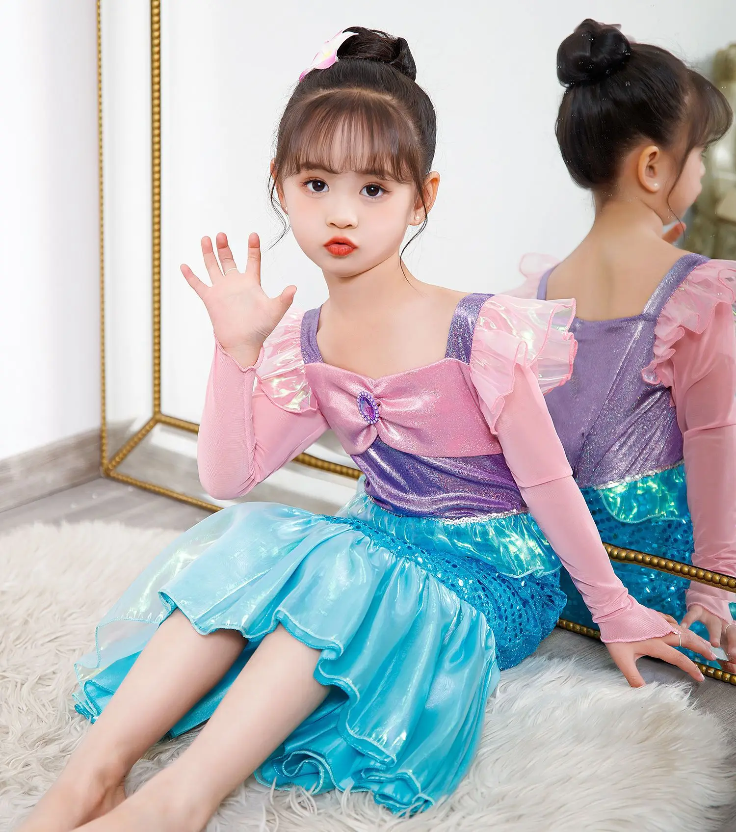 New Summer Girls Dress Baby Mermaid Princess Dress Fairy Dress — feature 8