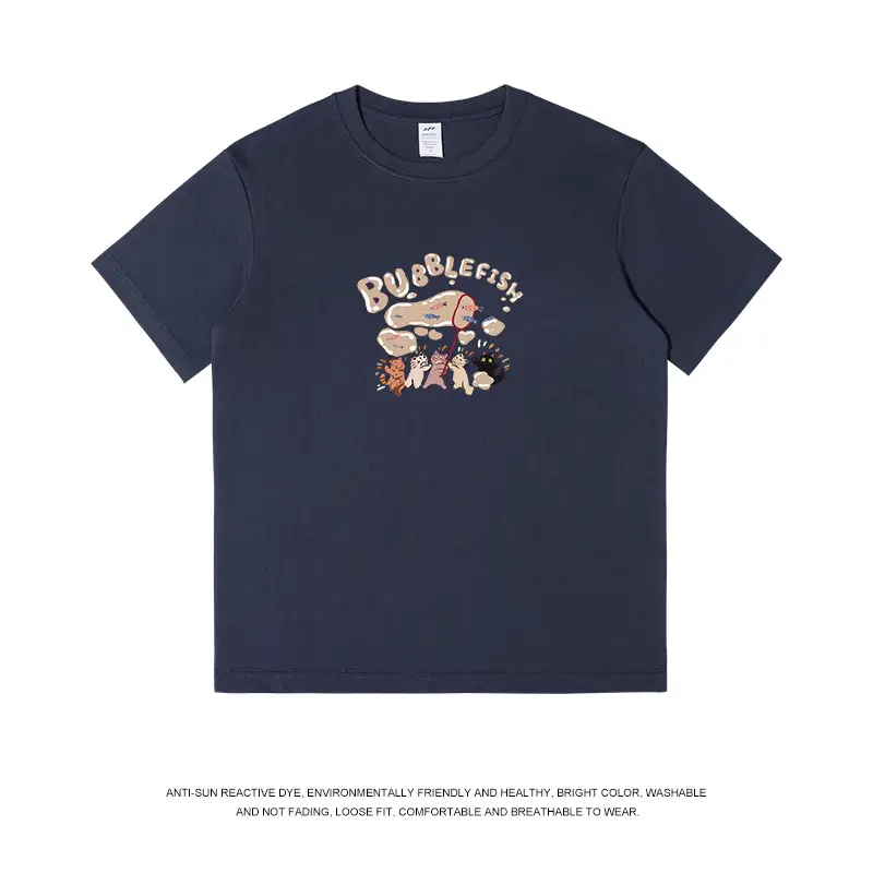 White Bubble Print Short Sleeve T-Shirt for Men Women - Image 6