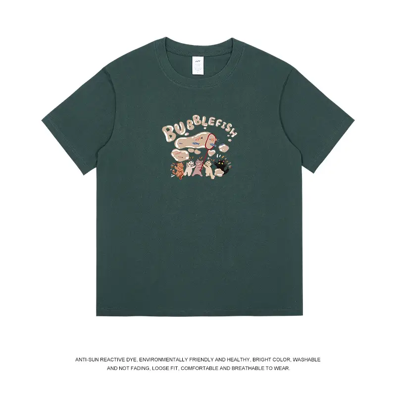 White Bubble Print Short Sleeve T-Shirt for Men Women - Image 8
