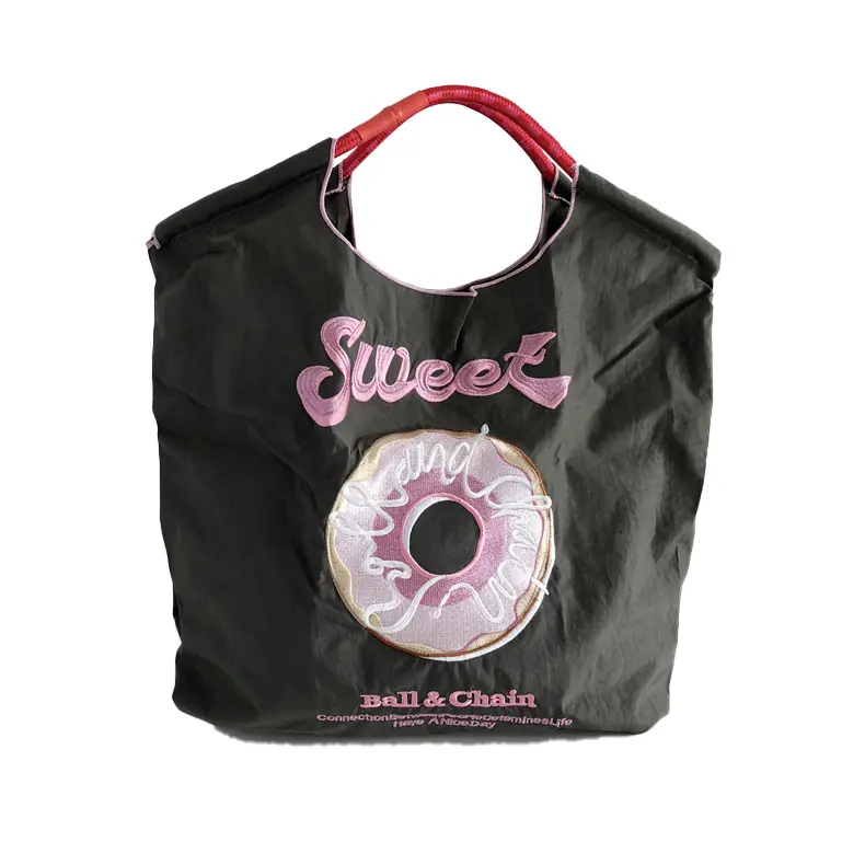 Delicious Cartoon Messenger Bag Women Pink Embroidered