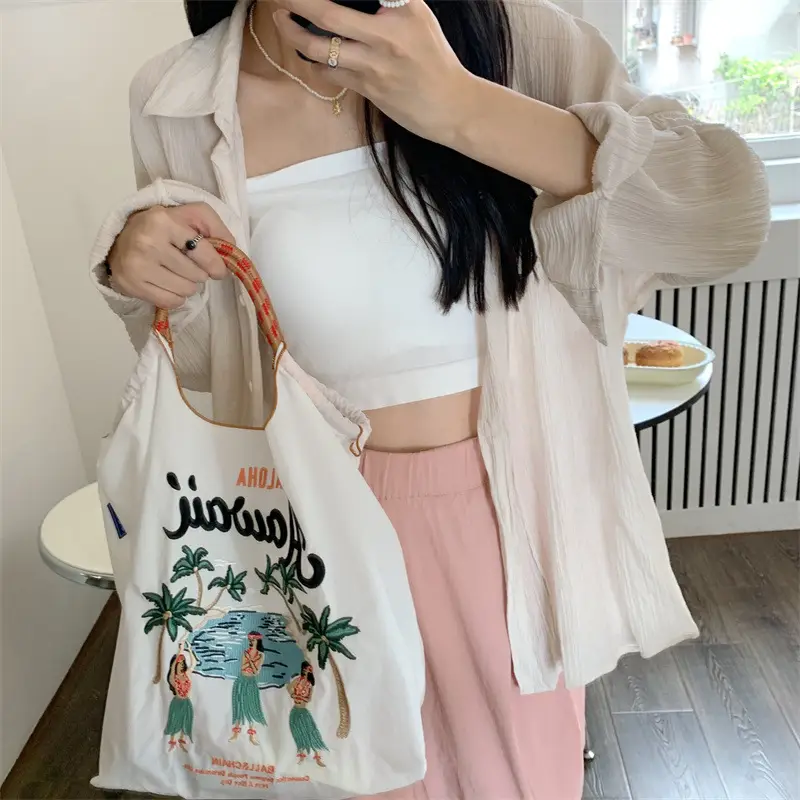 Delicious Cartoon Messenger Bag Women Pink Embroidered — feature 10