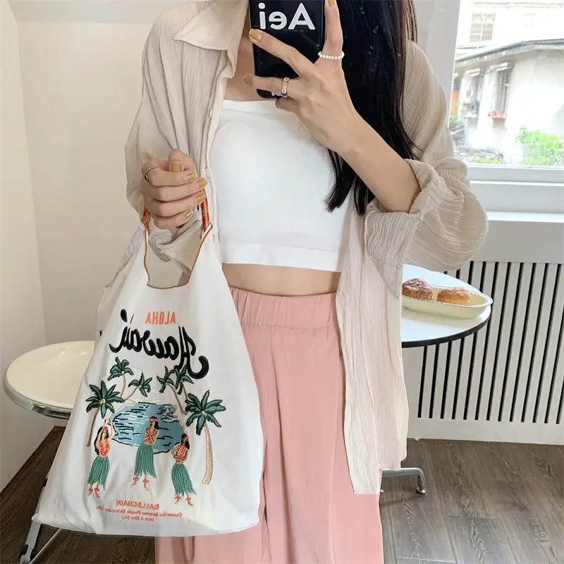 Delicious Cartoon Messenger Bag Women Pink Embroidered — feature 11