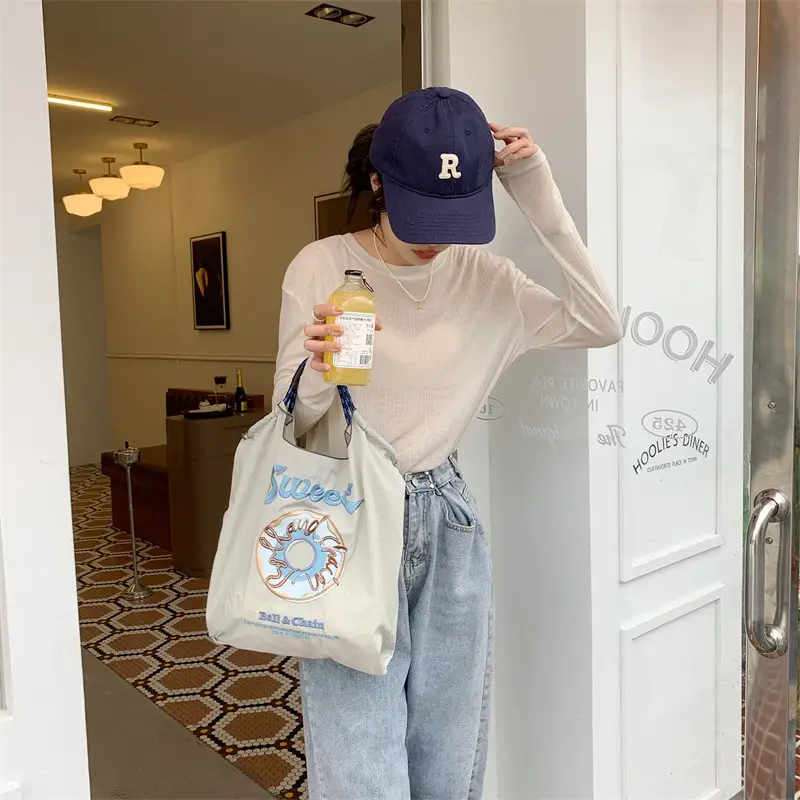 Delicious Cartoon Messenger Bag Women Pink Embroidered — feature 15