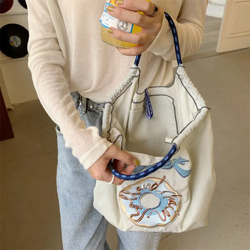 Delicious Cartoon Messenger Bag Women Pink Embroidered — feature 17
