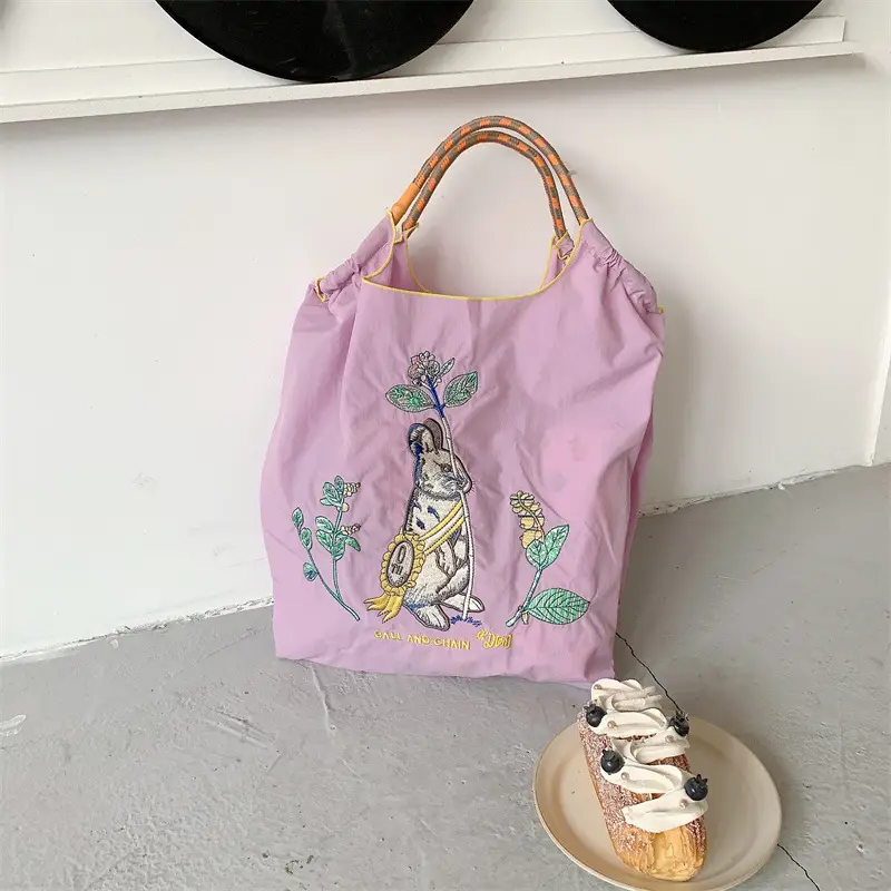 Delicious Cartoon Messenger Bag Women Pink Embroidered — feature 19
