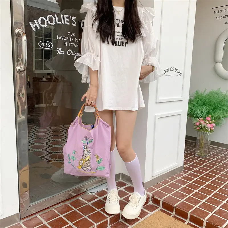 Delicious Cartoon Messenger Bag Women Pink Embroidered — feature 23