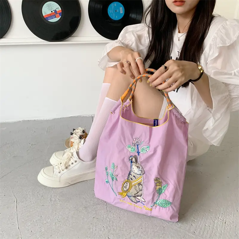 Delicious Cartoon Messenger Bag Women Pink Embroidered — feature 25