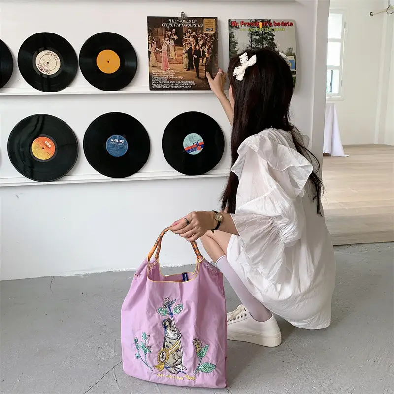 Delicious Cartoon Messenger Bag Women Pink Embroidered — feature 27