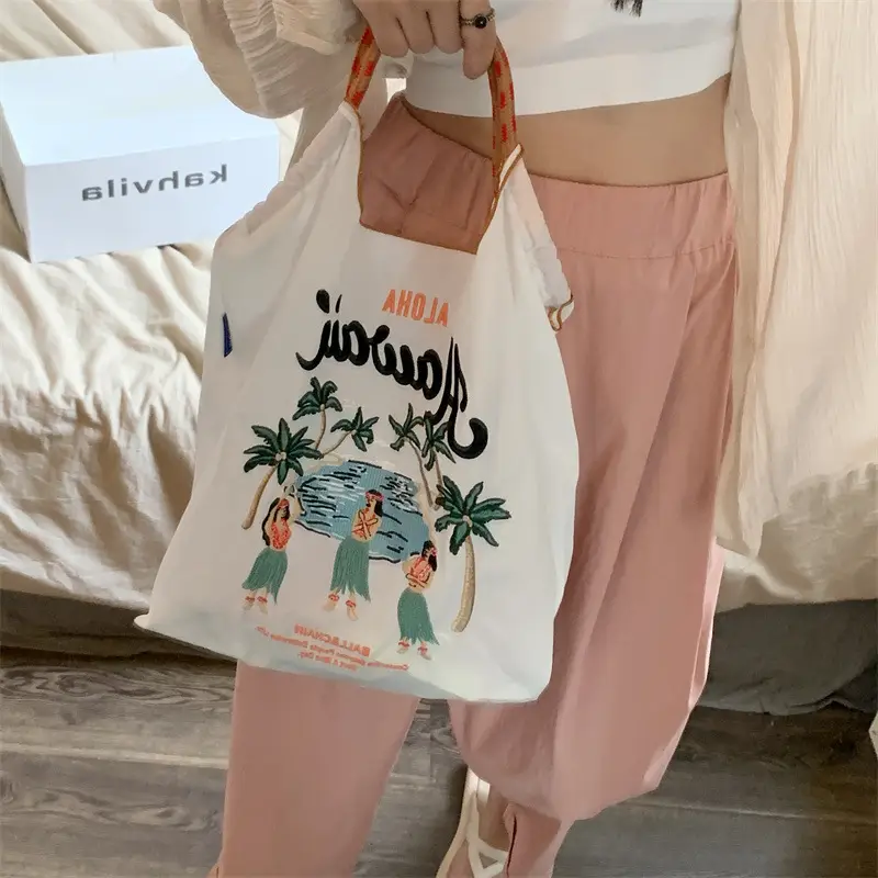 Delicious Cartoon Messenger Bag Women Pink Embroidered — feature 3