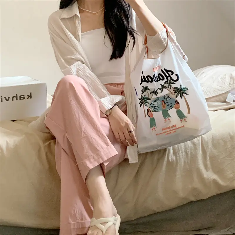 Delicious Cartoon Messenger Bag Women Pink Embroidered — feature 5