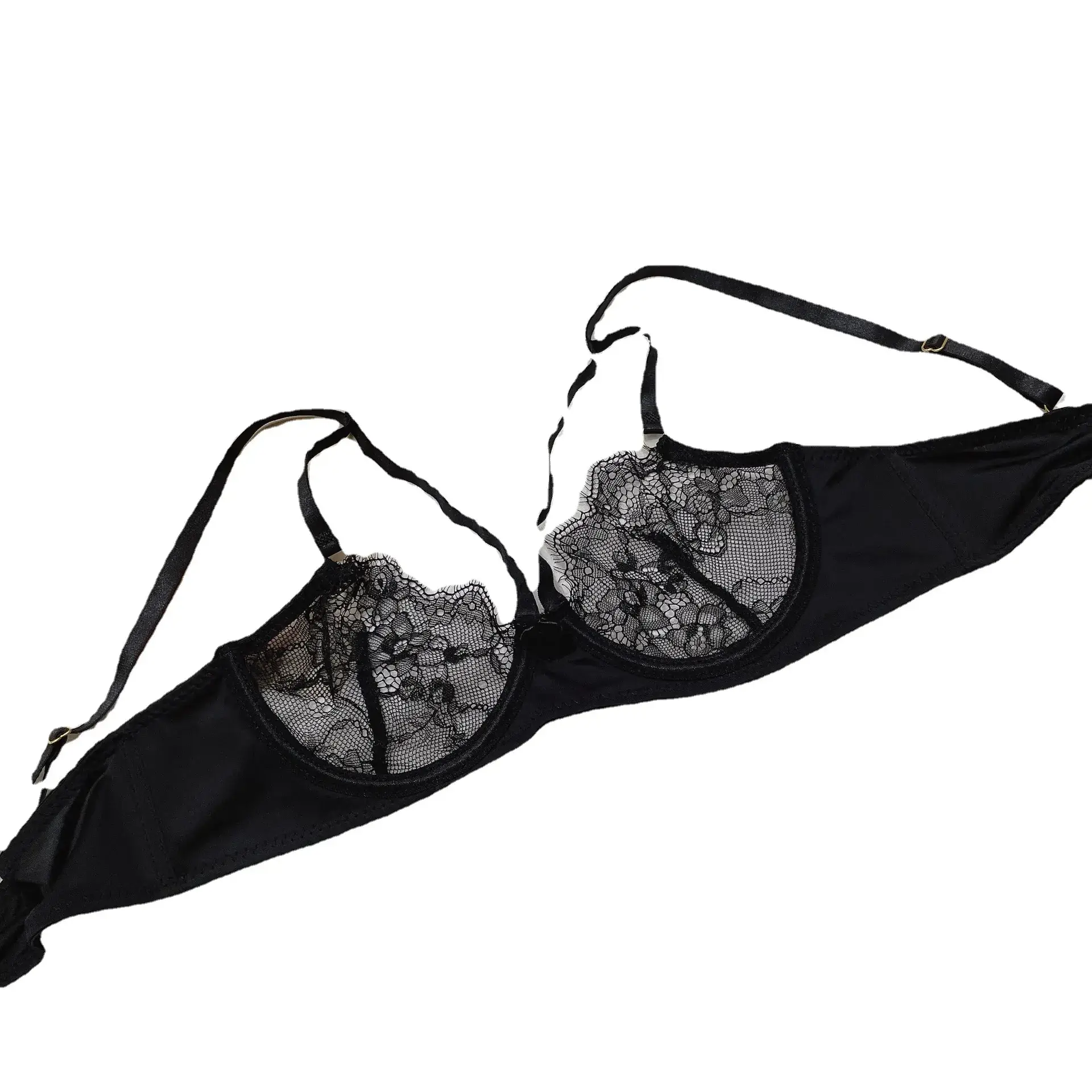 Sexy French Lace Bra Set with Thong & Underwire - Image 5