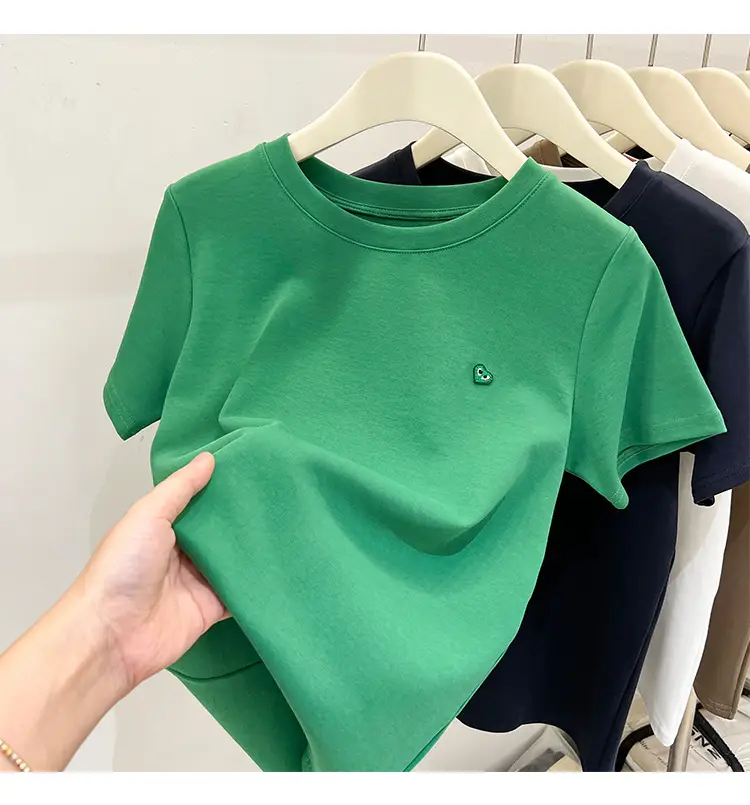 White Women's Short Sleeve T-Shirt 2023 Summer — feature 1
