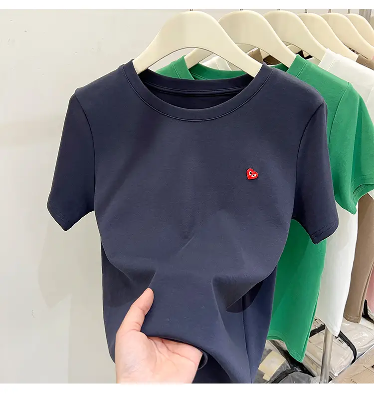 White Women's Short Sleeve T-Shirt 2023 Summer — feature 14