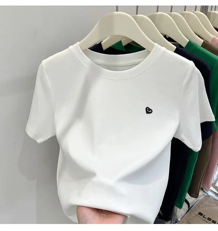 White Women's Short Sleeve T-Shirt 2023 Summer — feature 20