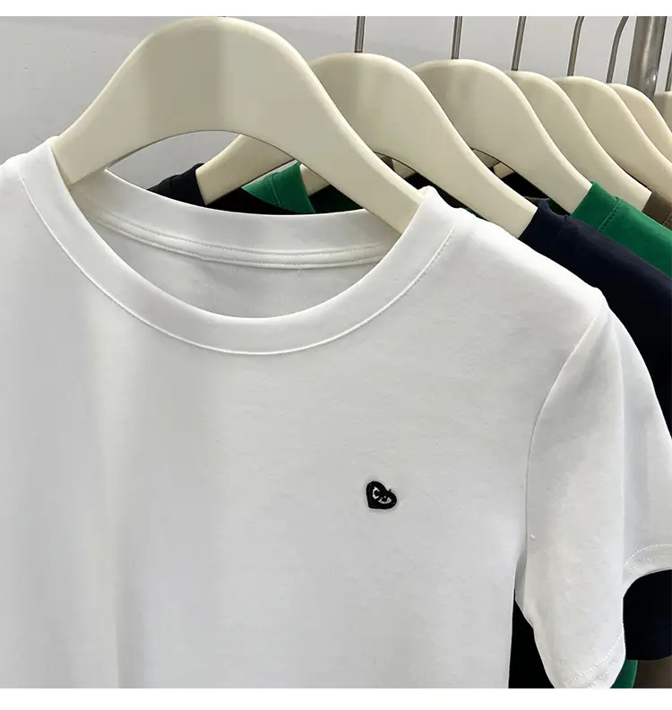 White Women's Short Sleeve T-Shirt 2023 Summer — feature 21