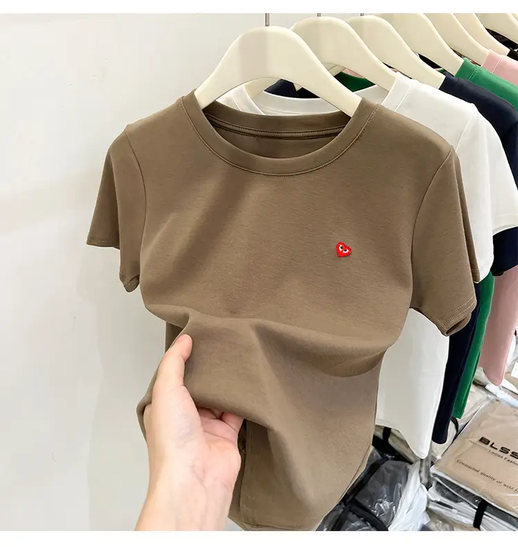 White Women's Short Sleeve T-Shirt 2023 Summer — feature 23